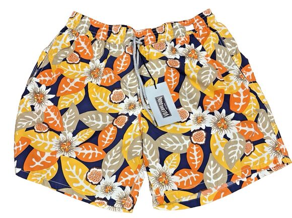 Vilebrequin Other - NWT VILEBREQUIN Swim Trunks Men's XXL-2XL Moorea Shorts Blue Orange Drawstring